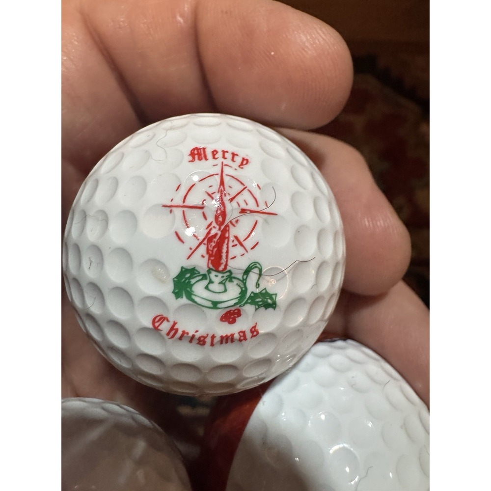 Ping Eye Karsten Red & White #1 Golf Ball "Merry Christmas" Never Played